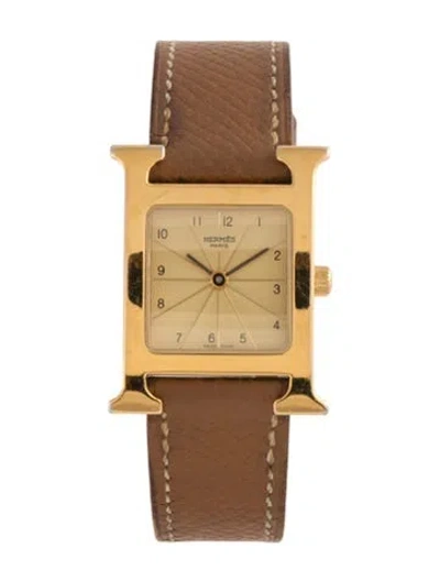 Pre-owned Hermes Heure H Watch In Multicolor