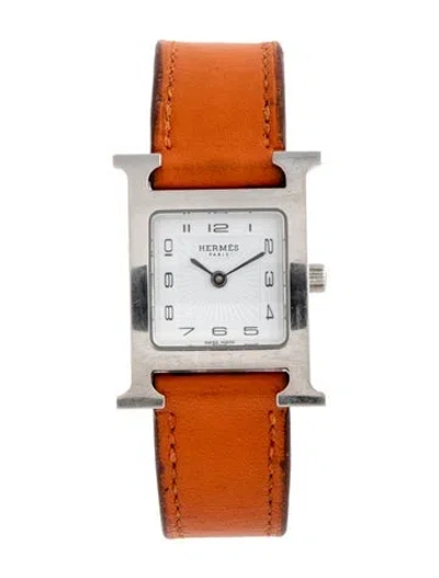 Pre-owned Hermes Heure H Watch In Multicolor