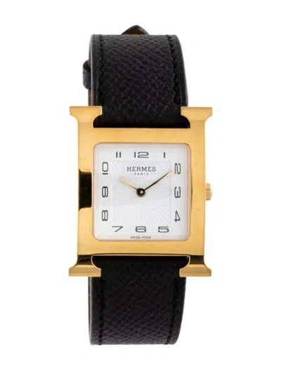Pre-owned Hermes Heure H Watch In Multicolor
