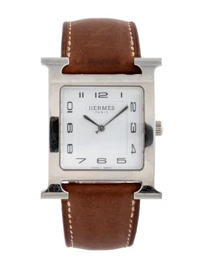 Pre-owned Hermes Heure H Watch In Multicolor