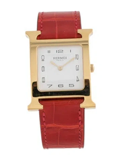 Pre-owned Hermes Heure H Watch In Multicolor