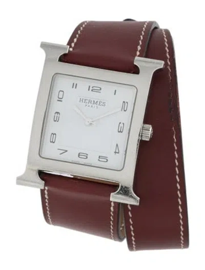 Pre-owned Hermes Heure H Watch In Multicolor
