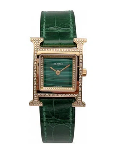Pre-owned Hermes Heure H Watch In Multicolor
