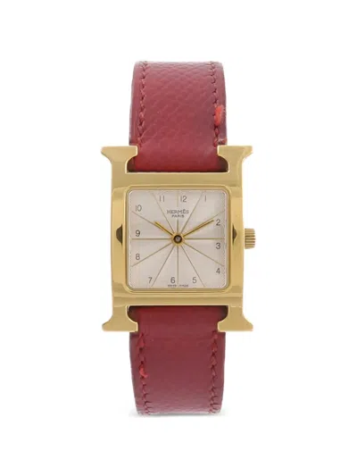 Pre-owned Hermes Hh1.201 21mm Watch In Neutral