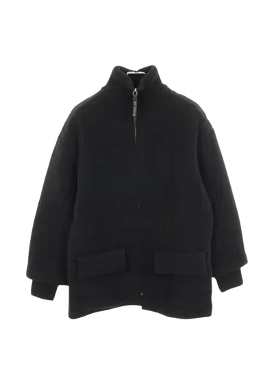 Pre-owned Hermes High-neck Long-sleeve Jacket In Black