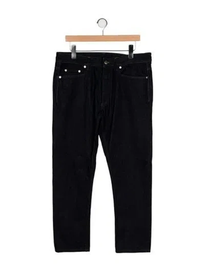 Pre-owned Hermes High-rise Straight Leg Jeans In Blue