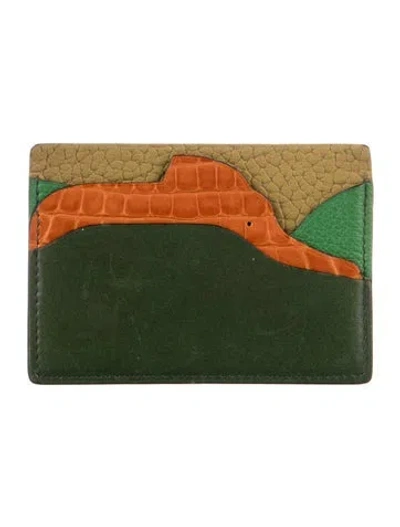 Pre-owned Hermes Histoire Naturelle Wallet In Green