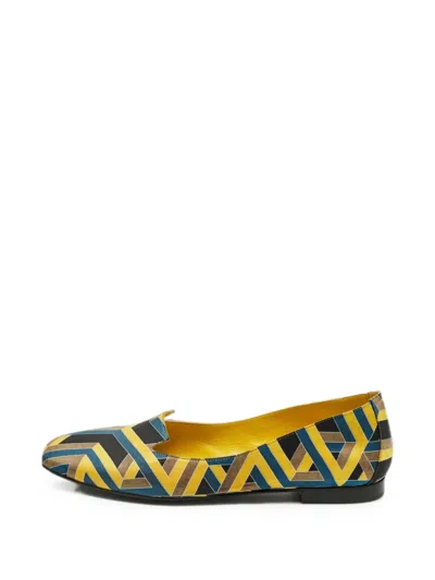Pre-owned Hermes Holy Slippers In Yellow
