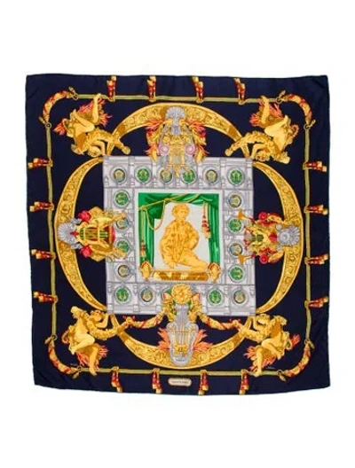 Pre-owned Hermes Hommage A Charles Garnier Architecte De L'opera De Paris Silk Scarf In Multi