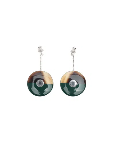 Pre-owned Hermes Hermès Horn & Lacquered Dangling Earrings