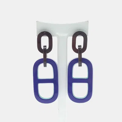 Pre-owned Hermes Hermès Horn Earrings In Multi