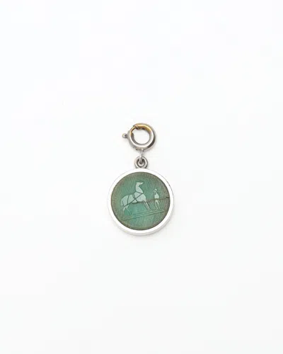 Pre-owned Hermes Hermès Horse Berlock Charm In Green