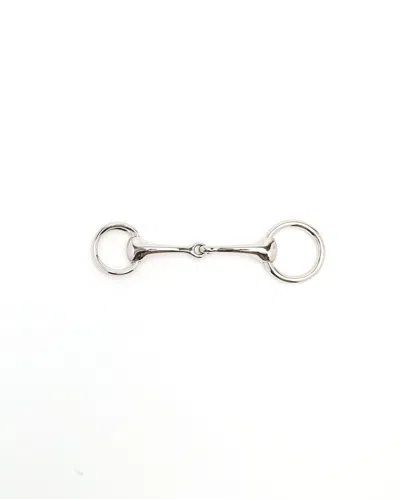 Pre-owned Hermes Hermès Horsebit Mors Scarf 90 Ring In Silver