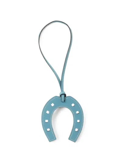 Pre-owned Hermes Horseshoe Bag Charm In Blue