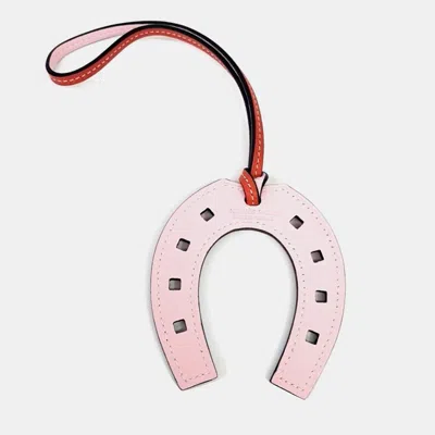 Pre-owned Hermes Hermès Horseshoe Bag Charm In Pink