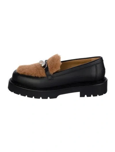Pre-owned Hermes Icone Leather Loafers In Blue