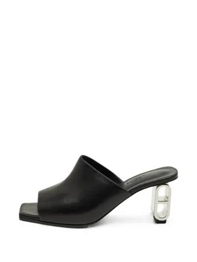 Pre-owned Hermes Iconique Leather Sandals In Black