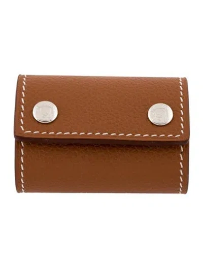Pre-owned Hermes Idole Pm Hair Clip In Brown