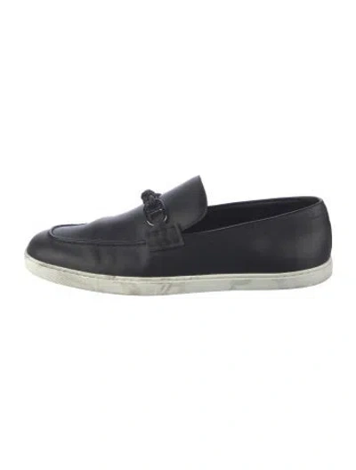 Pre-owned Hermes Ignacio H Logo Loafers In Black