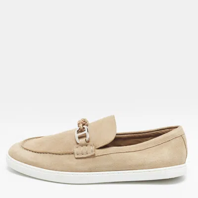 Pre-owned Hermes Hermès Ignacio Size 40 Beige Suede Loafers