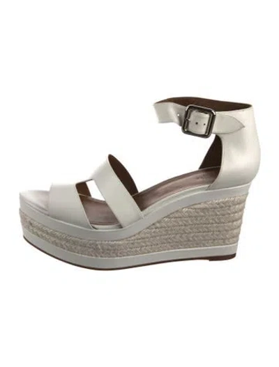 Pre-owned Hermes Ilana H Logo Espadrilles W/ Tags In White