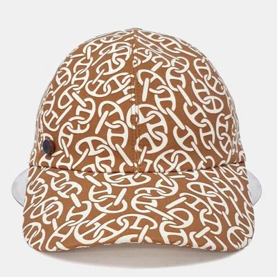 Pre-owned Hermes Hermès Ilona Nausa Cap In Orange