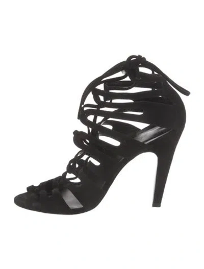 Pre-owned Hermes Impulsion Suede Pumps In Black