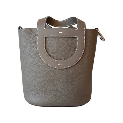 Pre-owned Hermes In-the-loop 18 Palladium Hardware Etoupe