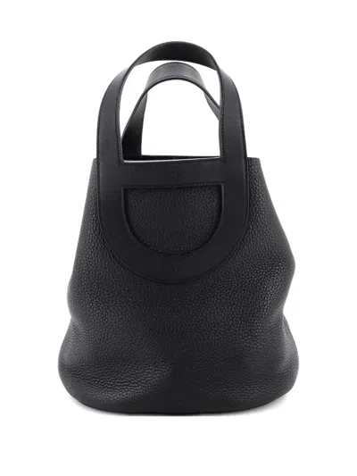Pre-owned Hermes In-the-loop Clemence Tote Bag In Black