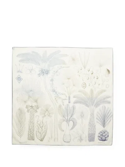 Pre-owned Hermes Index Palmarum Finesse Scarf In Neutrals