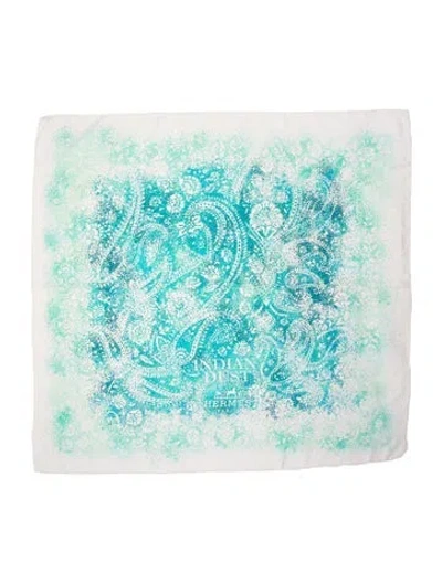 Pre-owned Hermes Indian Dust Silk Scarf In Neutral
