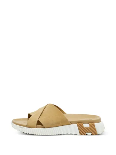 Pre-owned Hermes Infra Crossover-strap Sandals In 中性色