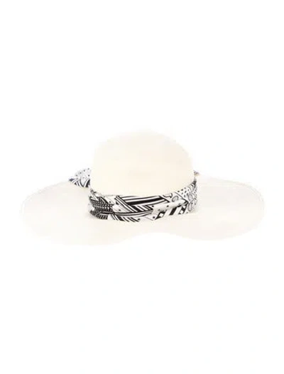 Pre-owned Hermes Ingrid Zigzag Hat In Neutrals