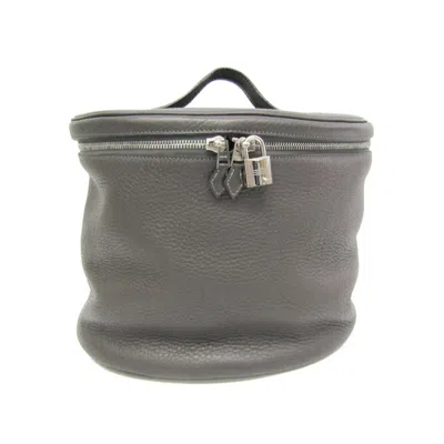 Pre-owned Hermes Intercity Etain Taurillon Clemence Leather Handbag Vanity Bag ()