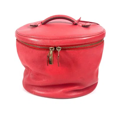 Pre-owned Hermes Intercity Red Color Leather Handbag Shoulder Bag Vanity Bag ()