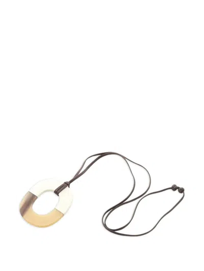 Pre-owned Hermes Isthme Necklace In Neutral