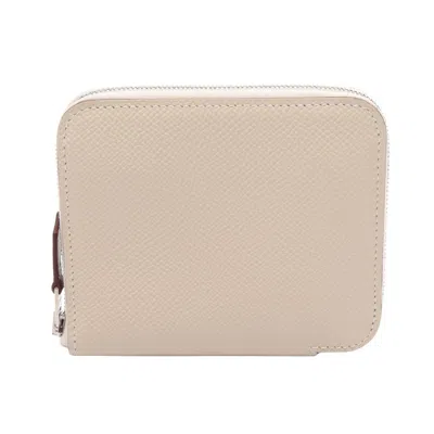 Pre-owned Hermes Ivory Epsom Leather Coin Purse/coin Case ()