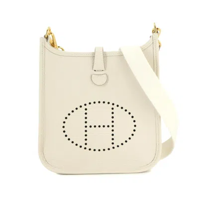 Pre-owned Hermes Ivory Taurillon Clemence Leather Shoulder Bag ()