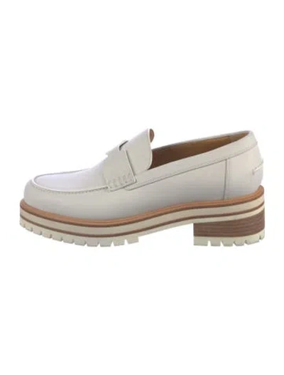 Pre-owned Hermes Ivy H Logo Loafers In Neutrals