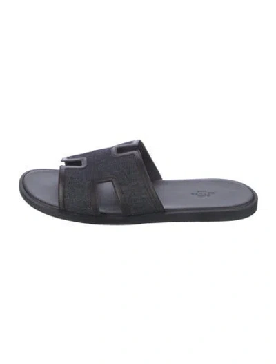Pre-owned Hermes Izmir H Logo Slides In Multi