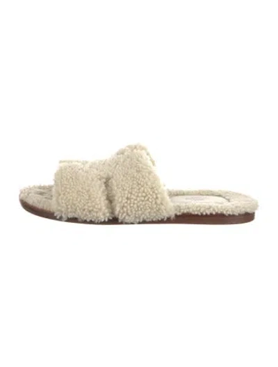 Pre-owned Hermes Izmir H Logo Slides In Neutral