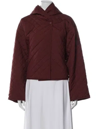 Pre-owned Hermes Jacket In Burgundy