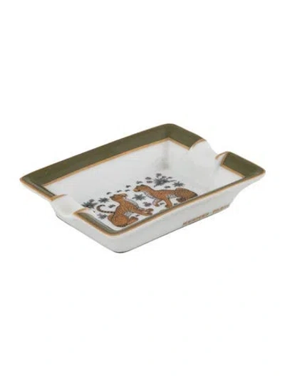 Pre-owned Hermes Jaguar Ashtray In Green