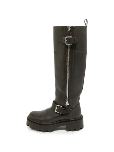 Pre-owned Hermes Jaime Biker Boots In Brown