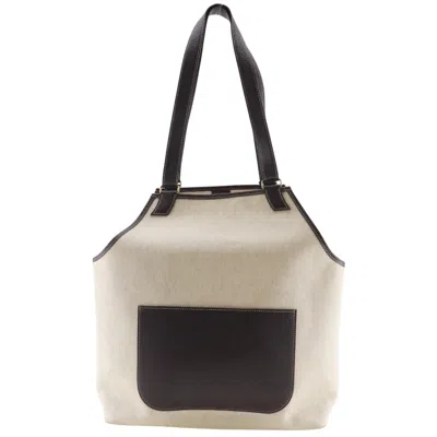 Pre-owned Hermes Jardinier Brown Toile H Tote Bag ()