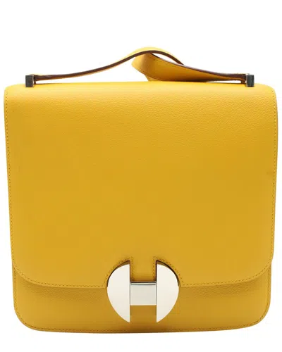 Hermes Hermès 'jaune Ambre' Mustard Yellow Leather  Evercolor 2002 20 Shoulder  Bag (authentic Pre-lo