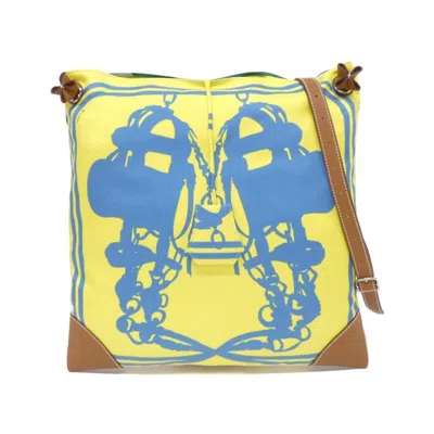 Pre-owned Hermes Jaune Vert Silk Swift Leather Shoulder Bag ()