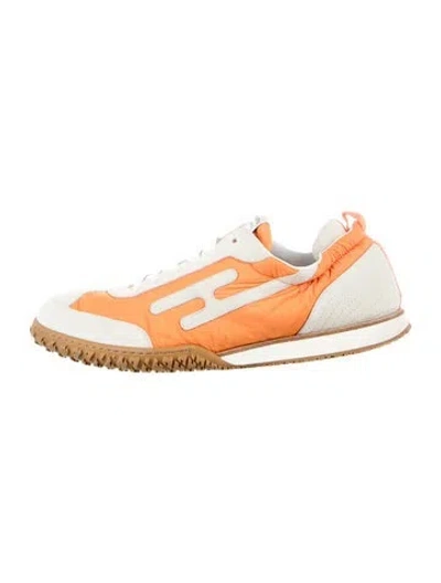 Pre-owned Hermes Jet Athletic Sneakers In Orange