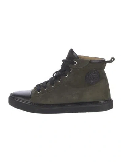 Pre-owned Hermes Jimmy Sneakers In Green