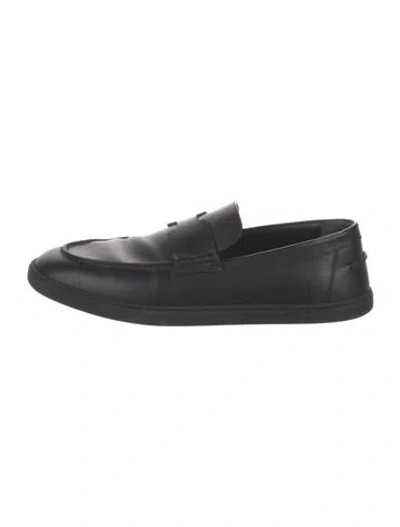Pre-owned Hermes Job Loafer H Logo Loafers In Black
